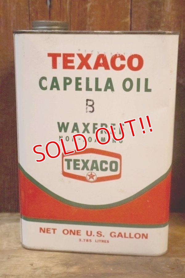 画像1: dp-251008-87 TEXACO 1970's CAPELLA OIL ONE U.S. GALLON CAN