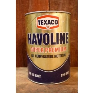 画像: dp-251008-87 TEXACO 1970's HAVOLINE SUPER PREMIUM OIL ONE U.S. GALLON CAN