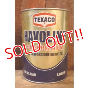画像: dp-251008-87 TEXACO 1970's HAVOLINE SUPER PREMIUM OIL ONE U.S. GALLON CAN