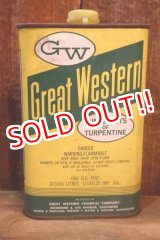 画像: dp-251008-87 GREAT WESTERN GUM SPIRUTS OF TURPENTINE 1 PINT CAN