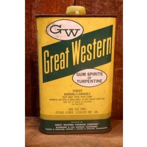 画像: dp-251008-87 GREAT WESTERN GUM SPIRUTS OF TURPENTINE 1 PINT CAN