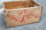 画像: dp-250701-08 7 Up / 1960's-1970's Wood Crate Box