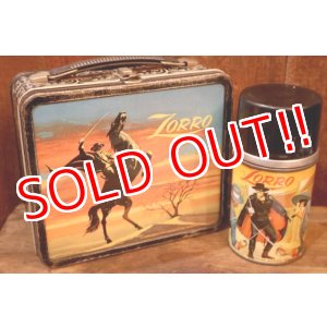 画像: ct-251105-19 The Mask of Zorro / ALADDIN 1958 Metal Lunch Box w/ Bottle