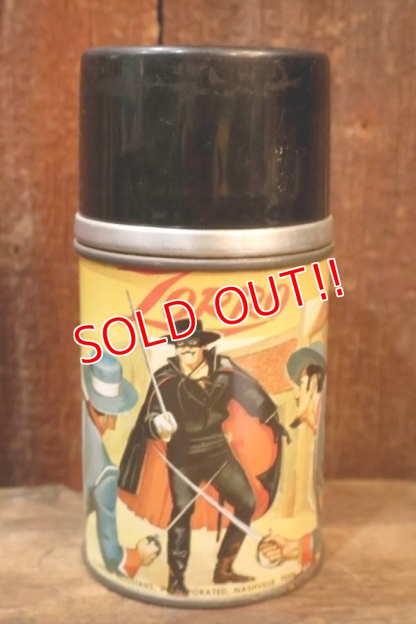 画像11: ct-251105-19 The Mask of Zorro / ALADDIN 1958 Metal Lunch Box w/ Bottle