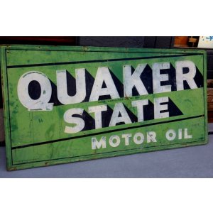 画像: dp-251008-20 【※店頭ピックのみ】QUAKER STATE MOTOR OIL 1940's-1950's METAL SIGN