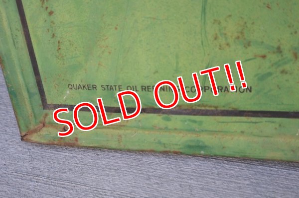 画像10: dp-251008-20 【※店頭ピックのみ】QUAKER STATE MOTOR OIL 1940's-1950's METAL SIGN