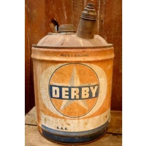 画像: dp-251008-81 DERBY 1960's FIVE U.S. GALLONS MOTOR OIL CAN