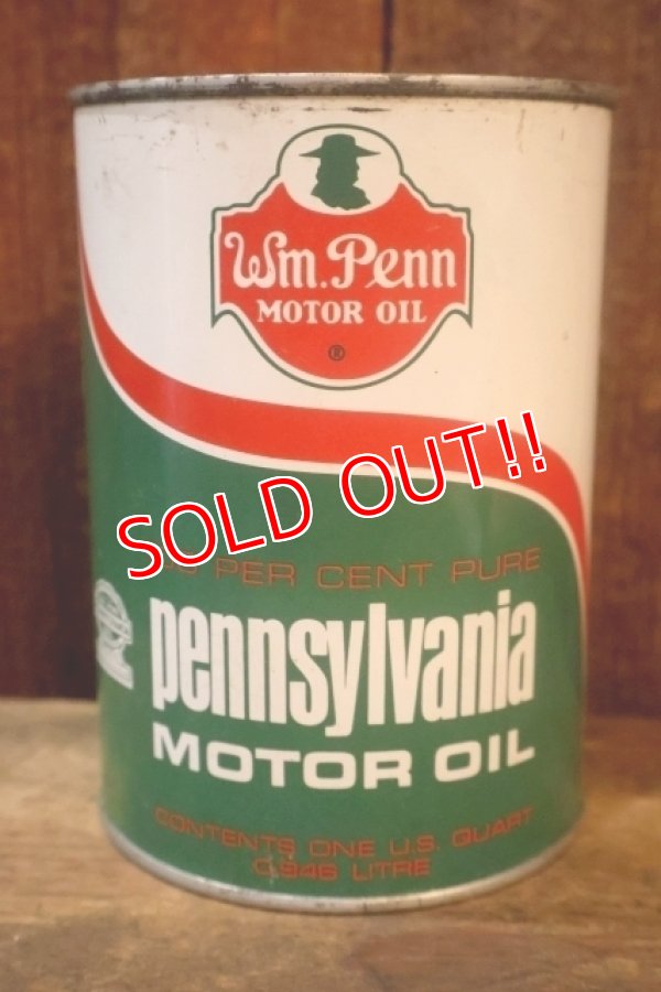 画像2: dp-251008-78 Wm. Penn MOTOR OIL One U.S. Quart Can