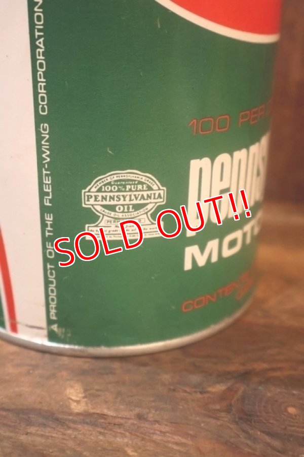 画像5: dp-251008-78 Wm. Penn MOTOR OIL One U.S. Quart Can