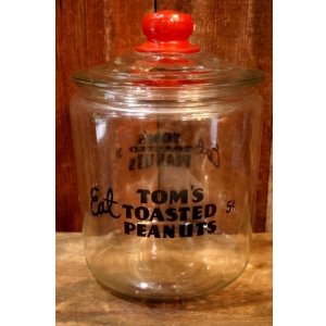 画像: dp-251008-30 TOM'S TOASTED PEANUTS 1940's GLASS JAR