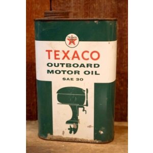 画像: dp-251201-10 TEXACO 1950's OUTBOARD MOTOR OIL ONE U.S. QUART CAN