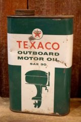 画像: dp-251201-10 TEXACO 1950's OUTBOARD MOTOR OIL ONE U.S. QUART CAN