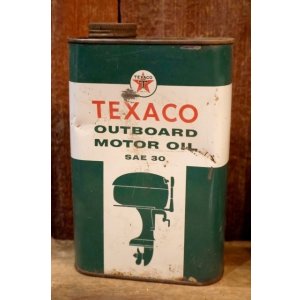 画像: dp-251201-10 TEXACO 1950's OUTBOARD MOTOR OIL ONE U.S. QUART CAN