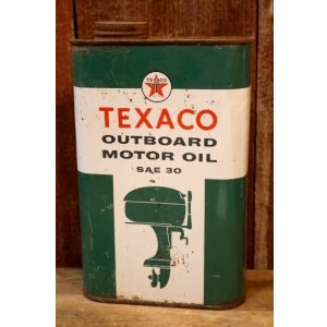画像: dp-251201-10 TEXACO 1950's OUTBOARD MOTOR OIL ONE U.S. QUART CAN
