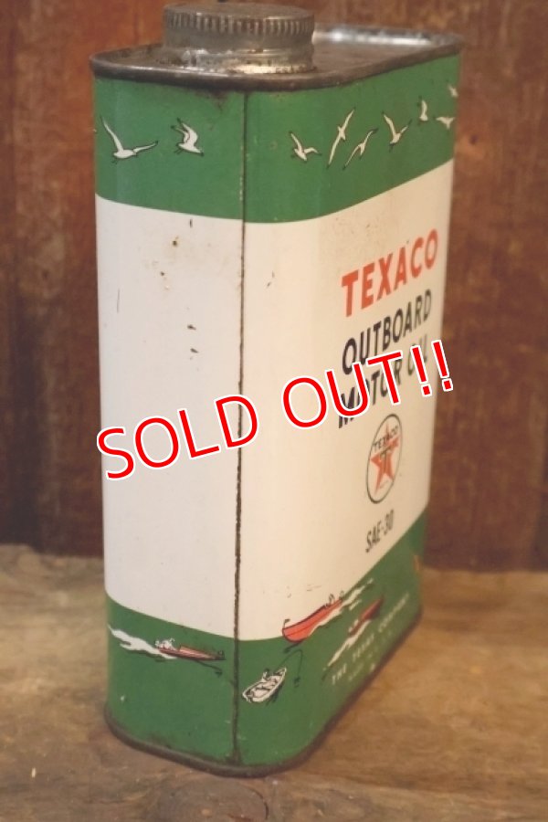 画像5: dp-251201-10 TEXACO 1950's OUTBOARD MOTOR OIL ONE U.S. QUART CAN
