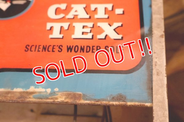 画像21: dp-251201-01 CAT'S PAW CAT-TEX / 1950's Advertising Lighted Clock