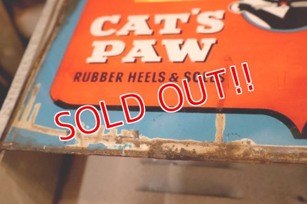 画像20: dp-251201-01 CAT'S PAW CAT-TEX / 1950's Advertising Lighted Clock
