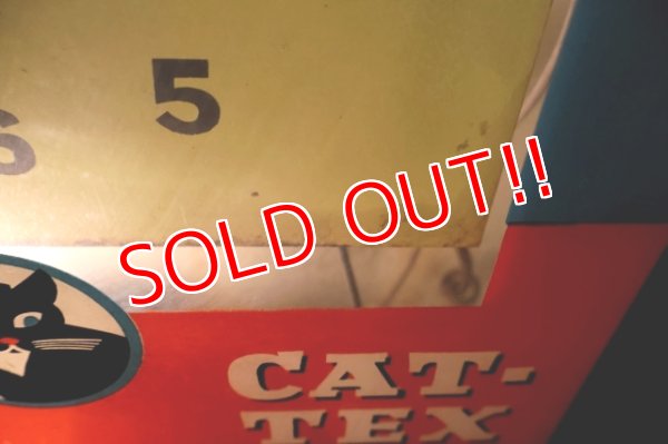 画像6: dp-251201-01 CAT'S PAW CAT-TEX / 1950's Advertising Lighted Clock