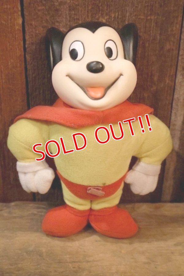 画像1: ct-251201-33 Mighty Mouse / Hamilton Gifts 1988 Rubber Face Plush Doll