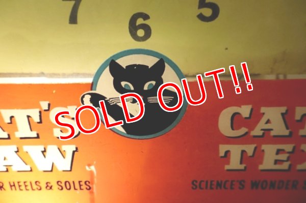 画像5: dp-251201-01 CAT'S PAW CAT-TEX / 1950's Advertising Lighted Clock
