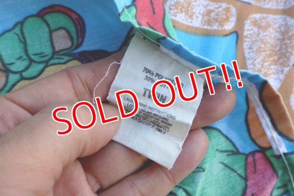 画像9: ct-251201-31 Teenage Mutant Ninja Turtles TMNT / 1988 Flat Sheet (Twin Size)