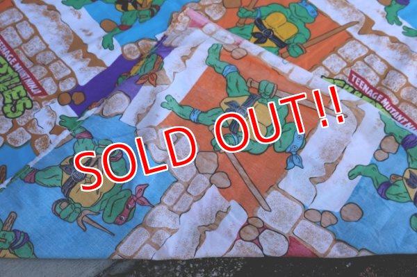 画像8: ct-251201-31 Teenage Mutant Ninja Turtles TMNT / 1988 Flat Sheet (Twin Size)