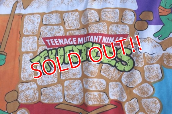 画像5: ct-251201-31 Teenage Mutant Ninja Turtles TMNT / 1988 Flat Sheet (Twin Size)