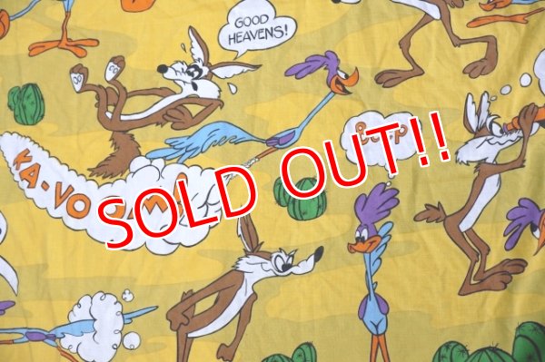 画像4: ct-251201-30 Road Runner & Wile E. Coyote / 1970's Flat Sheet (Twin Size)