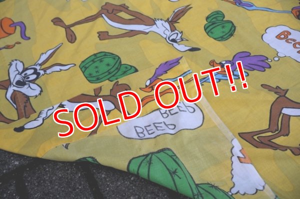 画像7: ct-251201-30 Road Runner & Wile E. Coyote / 1970's Flat Sheet (Twin Size)