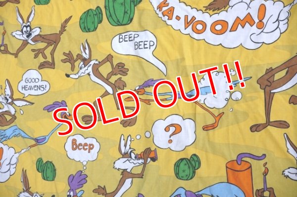 画像5: ct-251201-30 Road Runner & Wile E. Coyote / 1970's Flat Sheet (Twin Size)