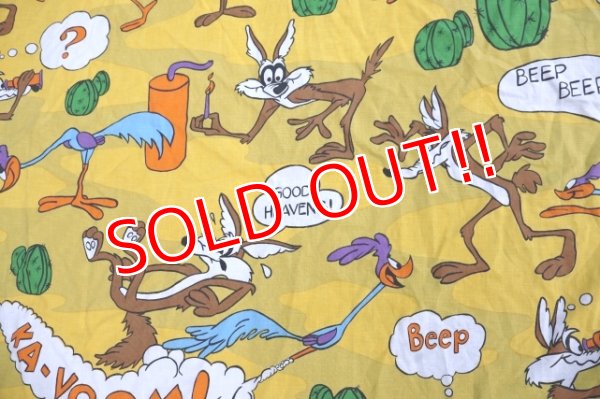 画像3: ct-251201-30 Road Runner & Wile E. Coyote / 1970's Flat Sheet (Twin Size)