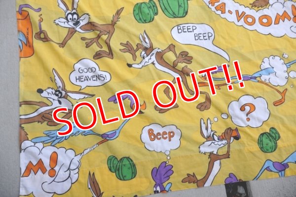 画像6: ct-251201-30 Road Runner & Wile E. Coyote / 1970's Flat Sheet (Twin Size)