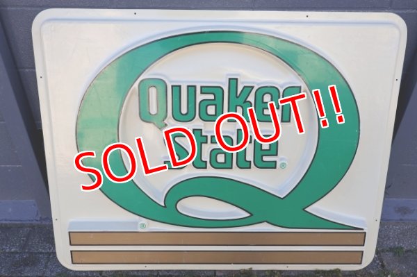 画像1: dp-250531-08 【※店頭ピックのみ】Quaker State 1980's Large Plastic Sign