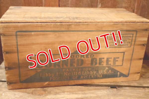 画像3: dp-251201-18 Libby McNeill & Libby COOKED CORNED BEEF 1950's Wood Box