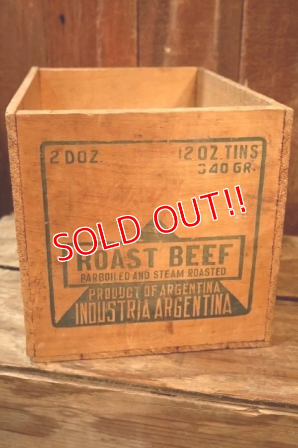 画像5: dp-251201-19 Libby McNeill & Libby ROAST BEEF 1950's Wood Box