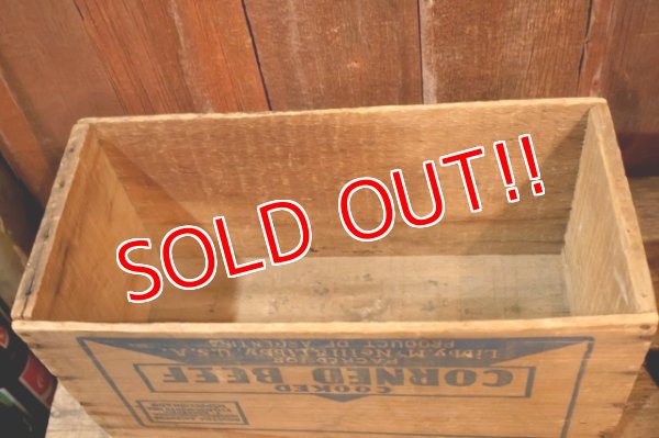 画像8: dp-251201-18 Libby McNeill & Libby COOKED CORNED BEEF 1950's Wood Box