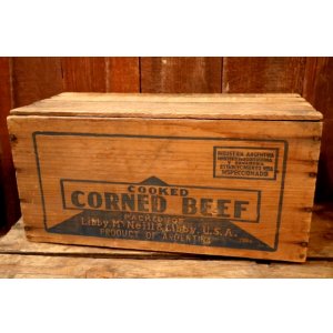 画像: dp-251201-18 Libby McNeill & Libby COOKED CORNED BEEF 1950's Wood Box