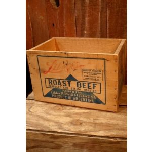 画像: dp-251201-19 Libby McNeill & Libby ROAST BEEF 1950's Wood Box