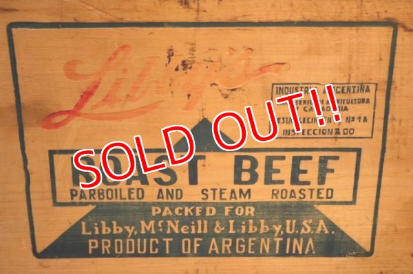 画像2: dp-251201-19 Libby McNeill & Libby ROAST BEEF 1950's Wood Box
