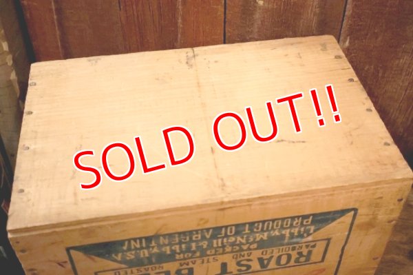 画像10: dp-251201-19 Libby McNeill & Libby ROAST BEEF 1950's Wood Box