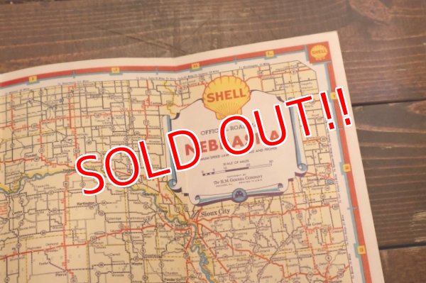 画像3: dp-240605-06 SHELL 1930's-1940's Road Map "NEBRASKA"