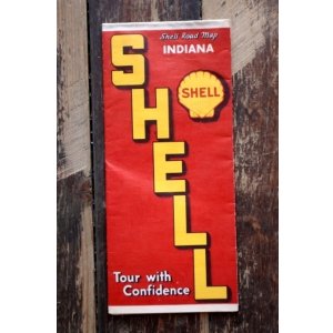 画像: dp-240605-06 SHELL 1930's-1940's Road Map "INDIANA"
