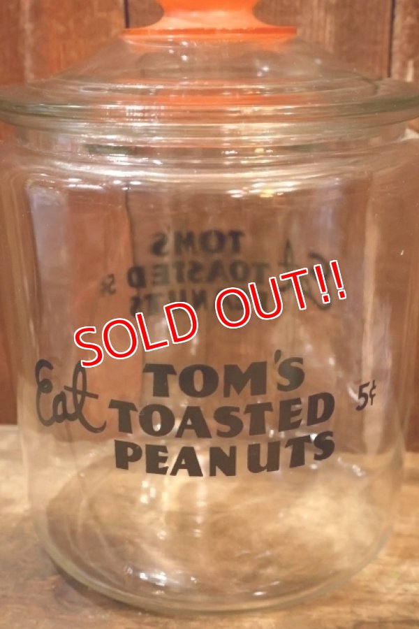 画像3: dp-251008-30 TOM'S TOASTED PEANUTS 1940's GLASS JAR