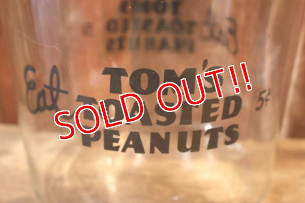 画像2: dp-251008-30 TOM'S TOASTED PEANUTS 1940's GLASS JAR