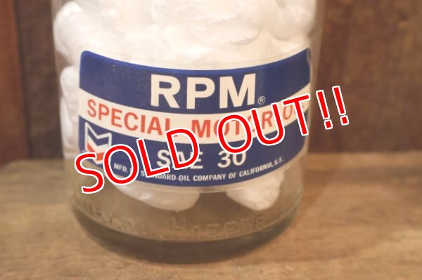 画像3: dp-251008-87 STANDARD OIL COMPANY OF CALIFORNIA 1950's RPM SAE 30 MOTOR OIL BOTTLE