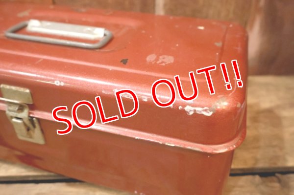 画像2: dp-260106-05 1970's? METAL TACKLE BOX 