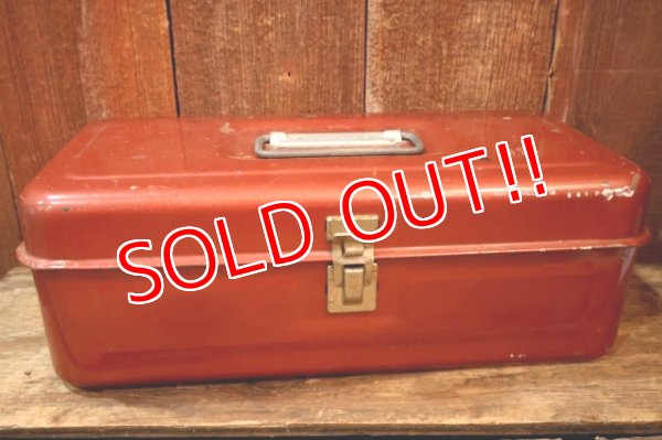画像1: dp-260106-05 1970's? METAL TACKLE BOX 