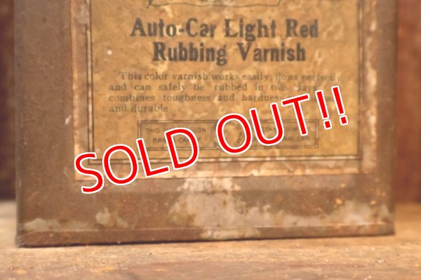 画像2: dp-251008-87 STANDARD VARNISH WORKS 1910's-1920's Auto-Car Light Red Rubbing Vanish Can