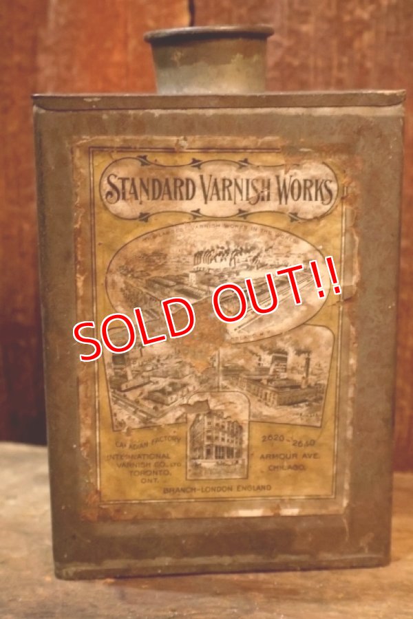 画像4: dp-251008-87 STANDARD VARNISH WORKS 1910's-1920's Auto-Car Light Red Rubbing Vanish Can