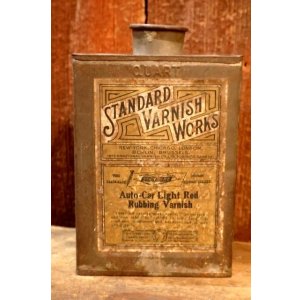 画像: dp-251008-87 STANDARD VARNISH WORKS 1910's-1920's Auto-Car Light Red Rubbing Vanish Can